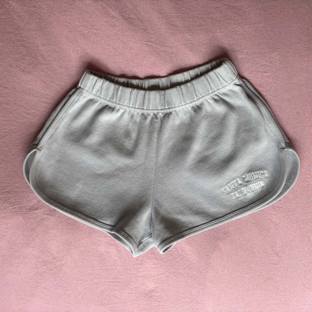 Brandy Melville Dolphin Sweat Shorts High Waisted Light Blue Women’s One Size
